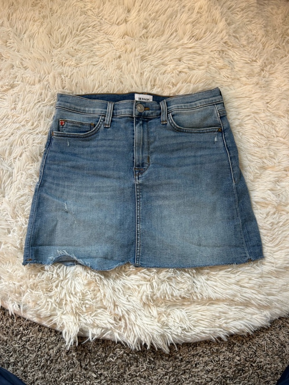 Hudson Jeans Women’s Light Blue Denim Mini Skirt